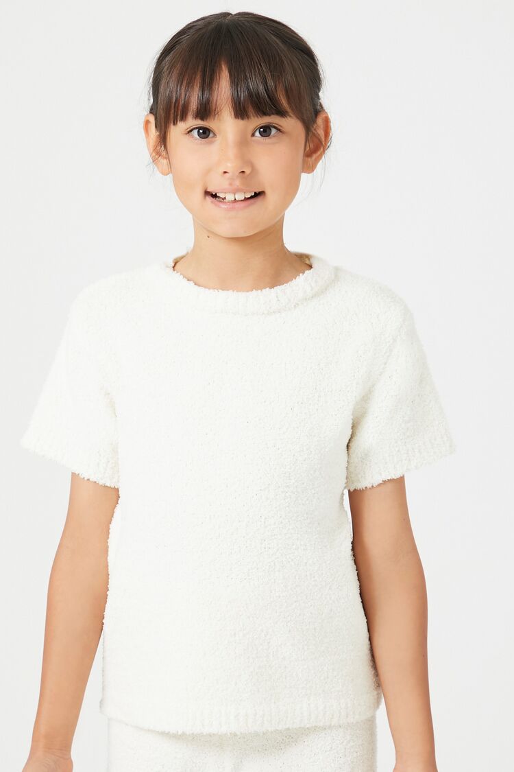 Forever 21 Girls Sweater-Knit Pajama T-Shirt (Kids) Vanilla