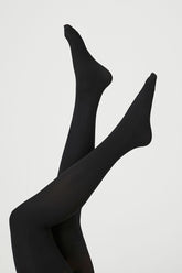 Forever 21 Women's Opaque Nylon-Blend Tights Black