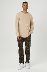 Forever 21 Men's Camo Print Cargo Joggers Olive/Multi