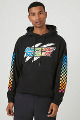 Forever 21 Men's Alpine Rider Graphic Hoodie Sweatshirt Black/Multi