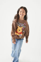 Forever 21 Girls Winnie The Pooh Pullover (Kids) Brown/Multi