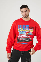 Forever 21 Men's Chevrolet Camaro Graphic Pullover Red/Multi