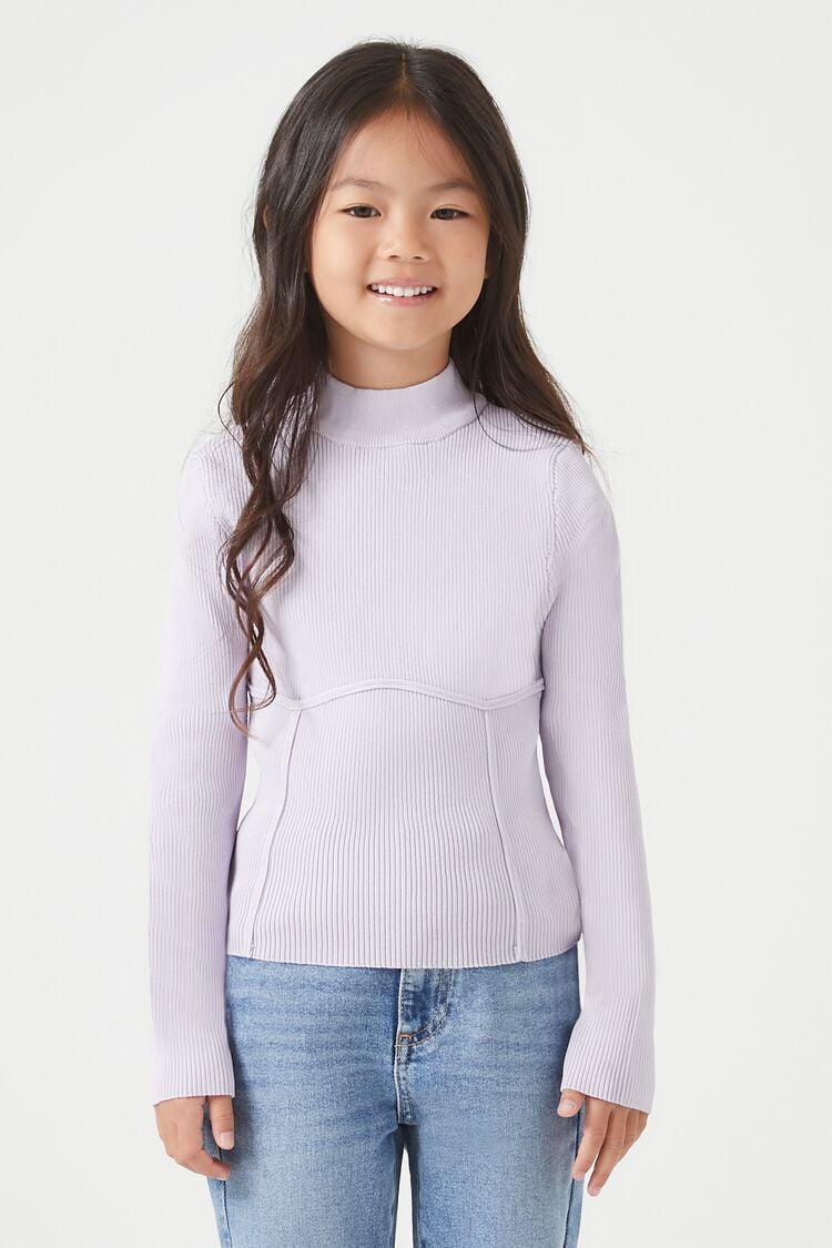 Forever 21 Girls Sweater-Knit Top (Kids) Amethyst