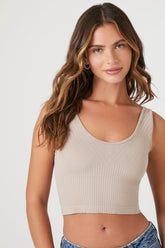 Forever 21 Women's Seamless Cropped Tank Top Goat