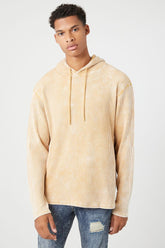 Forever 21 Men's Garment Wash Drawstring Hoodie Sweatshirt Camel