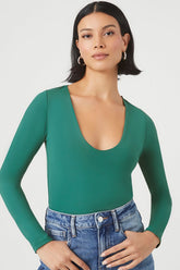 Forever 21 Women's Contour Sculpt Scoop Top Emerald