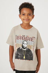 Forever 21 Kids (Girls + Boys) Biggie Smalls Graphic T-Shirt Tan/Multi