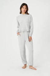 Forever 21 Women's High-Rise Pajama Pants Heather Grey