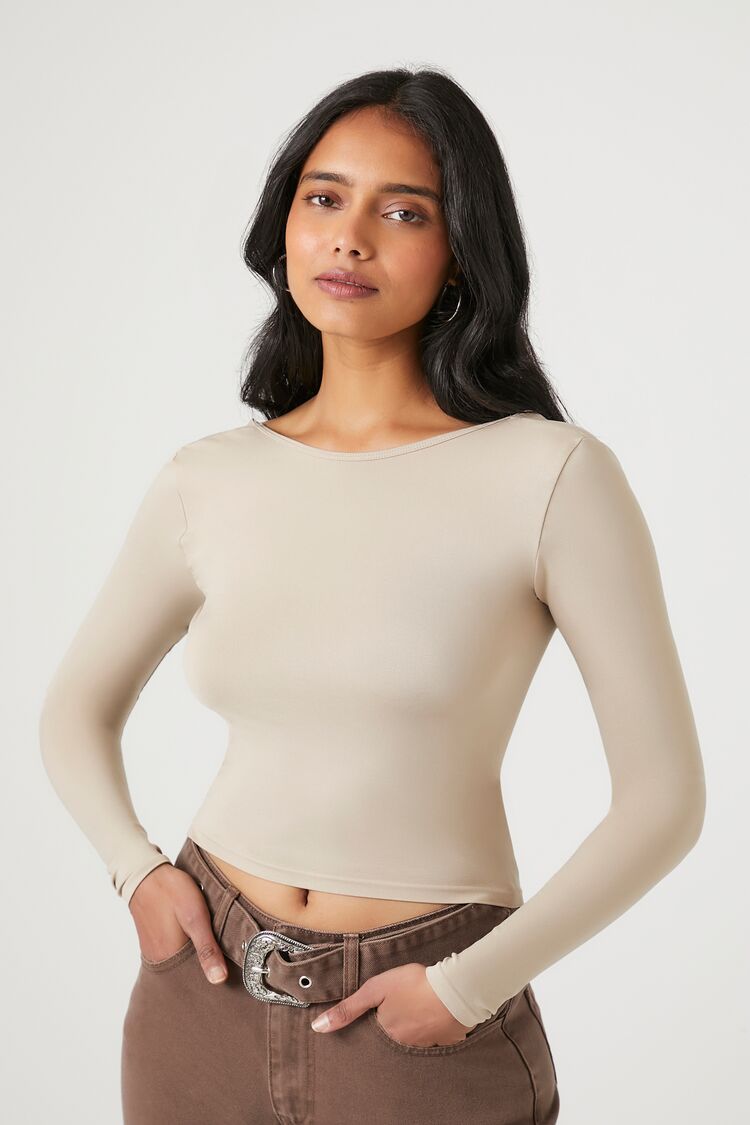 Forever 21 Women's Scoop-Back Crop Top Goat