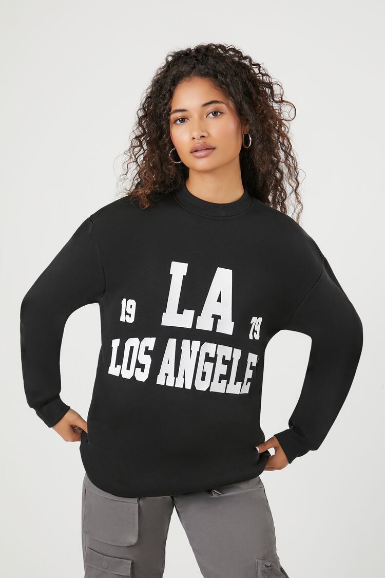 Forever 21 Women's Los Angeles Graphic Pullover Black/Multi