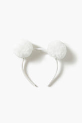 Forever 21 Girls Pom Pom Headband (Kids) Cream