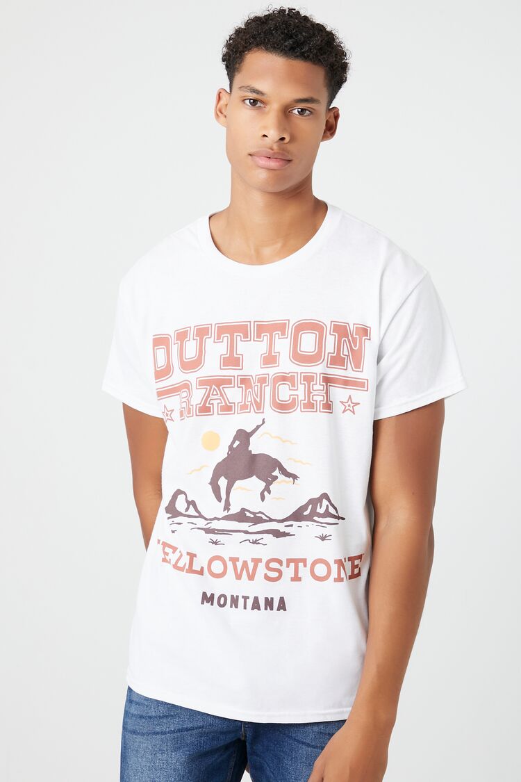 Forever 21 Men's Dutton Ranch Graphic T-Shirt White/Multi