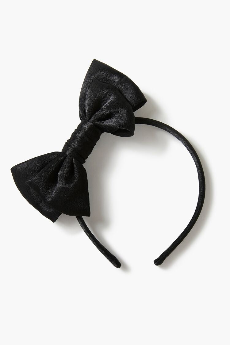 Forever 21 Girls Oversized Bow Headband (Kids) Black