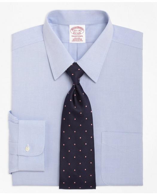 Brooks Brothers Men's Traditional Extra-Relaxed-Fit Dress Shirt Light Blue