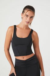 Forever 21 Women's Active Cutout Racerback Tank Top Black