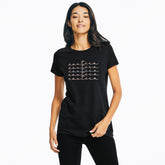 Nautica Women's Sustainably Crafted Glitter Graphic T-Shirt True Black