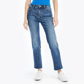 Nautica Women's Nautica Jeans Co. Mid-Rise Straight Denim Ocean Depth Heather
