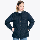 Nautica Women's Sustainably Crafted Quilted Shirt Jacket Navy