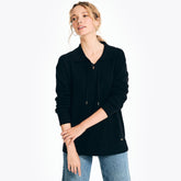 Nautica Women's Lace-Up Tunic Sweater True Black