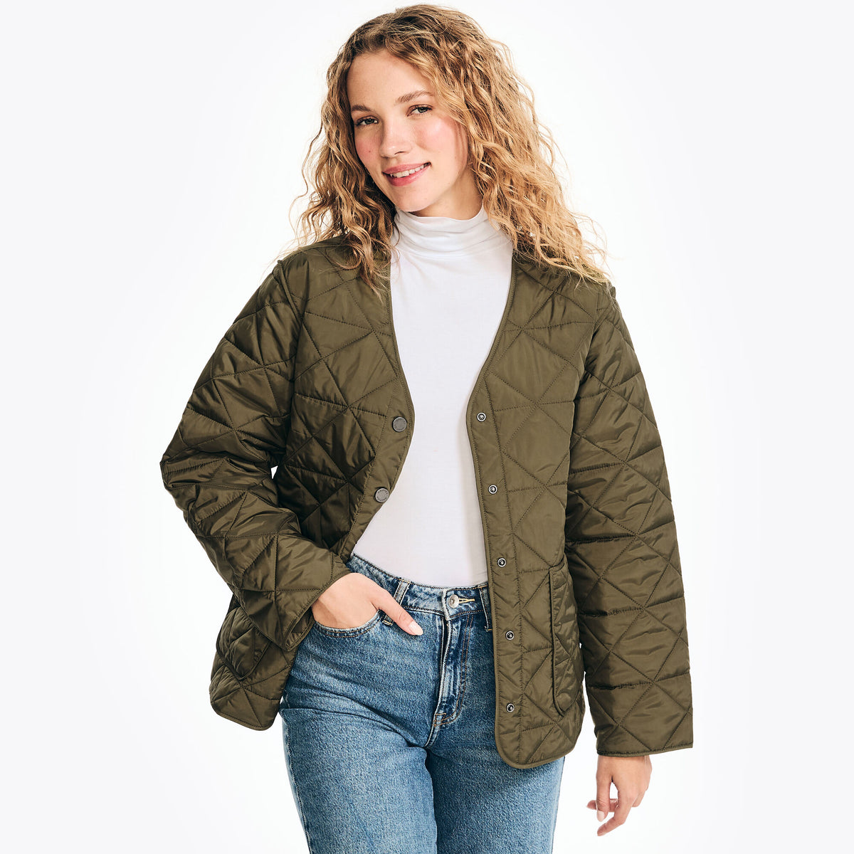 Nautica Women's Quilted Jacket Spearmint