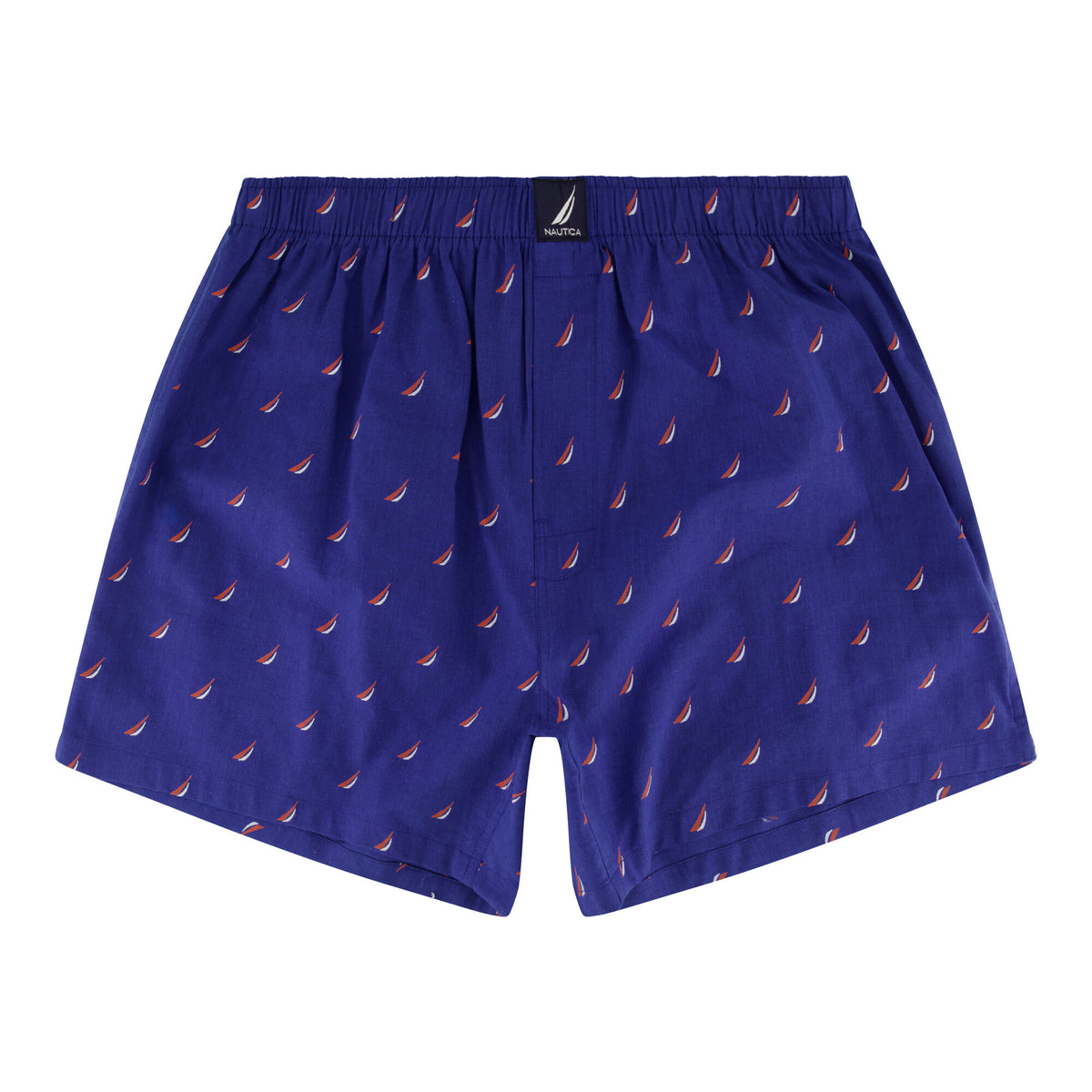 Nautica Men's J-Class Print Woven Boxer Distressed Blue Wash