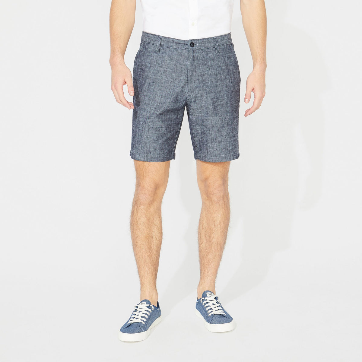 Nautica Men's Big & Tall 8.5" Chambray Deck Short Sinker Blue Denim Wash