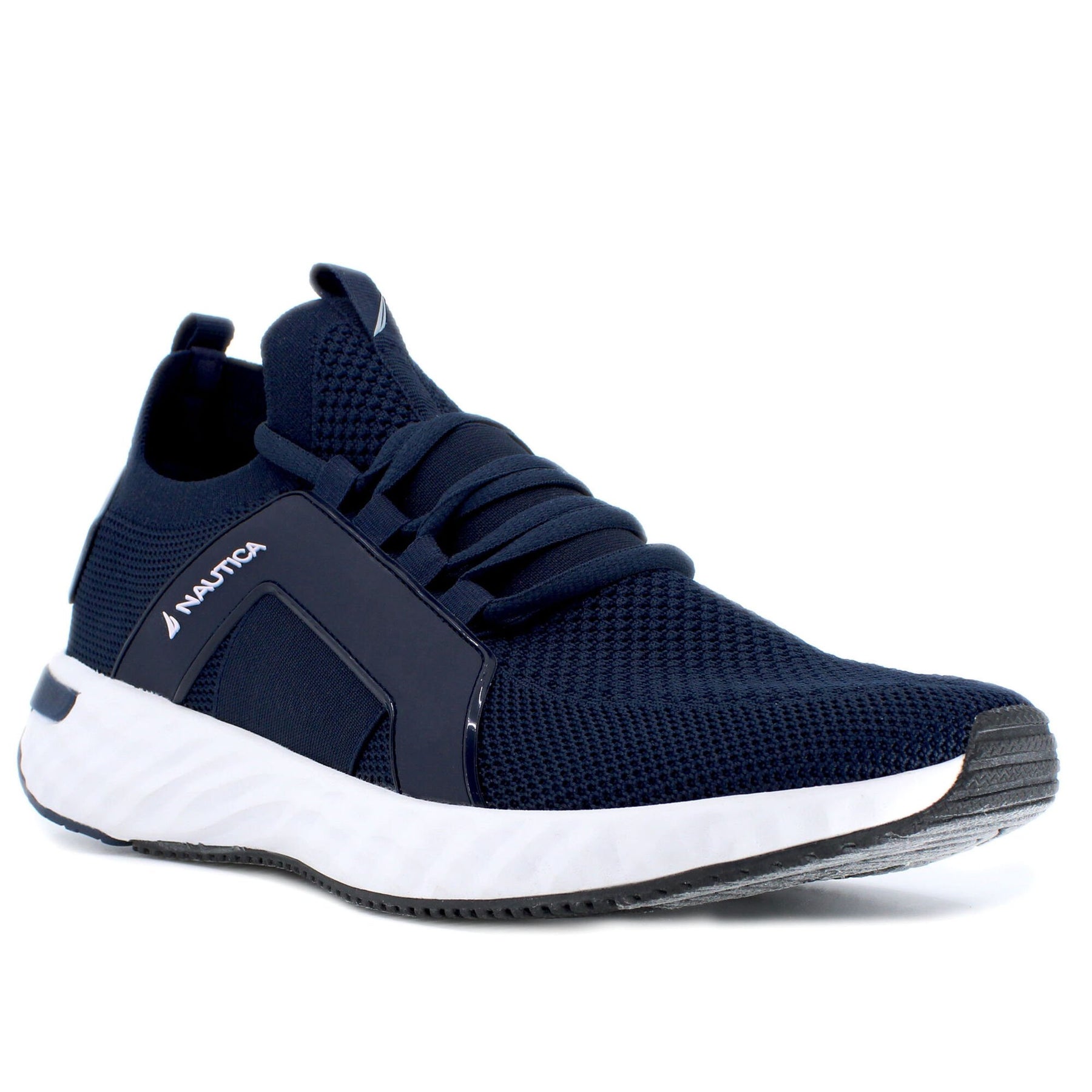 Nautica Men's Logo Mesh Sneaker Ice Blue