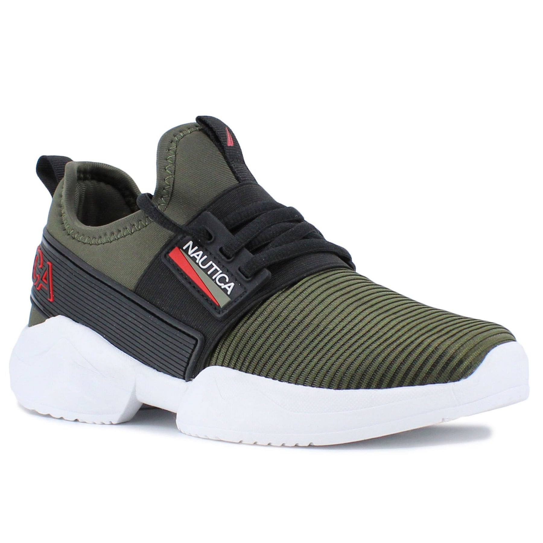 Nautica Women's Nylon Mesh Sneaker Forest Green