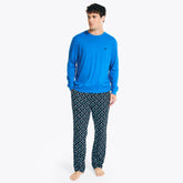 Nautica Men's Printed Pajama Pant Set True Navy