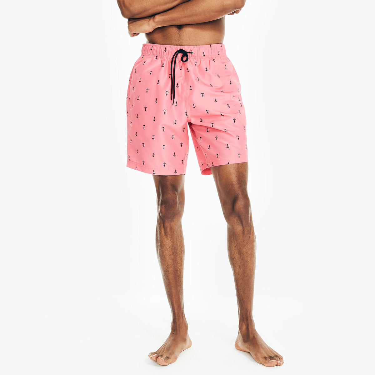 Nautica Men's Big & Tall Printed Quick-Dry Swim Teaberry
