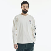 Nautica Men's Long-Sleeve Graphic T-Shirt White Cap