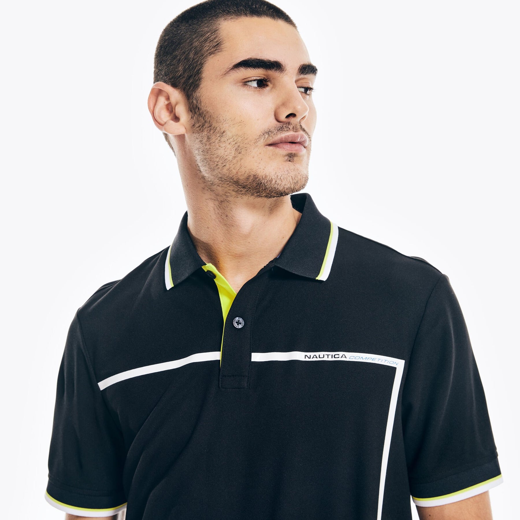 Nautica Men's Competition Sustainably Crafted Classic Fit Polo True Black