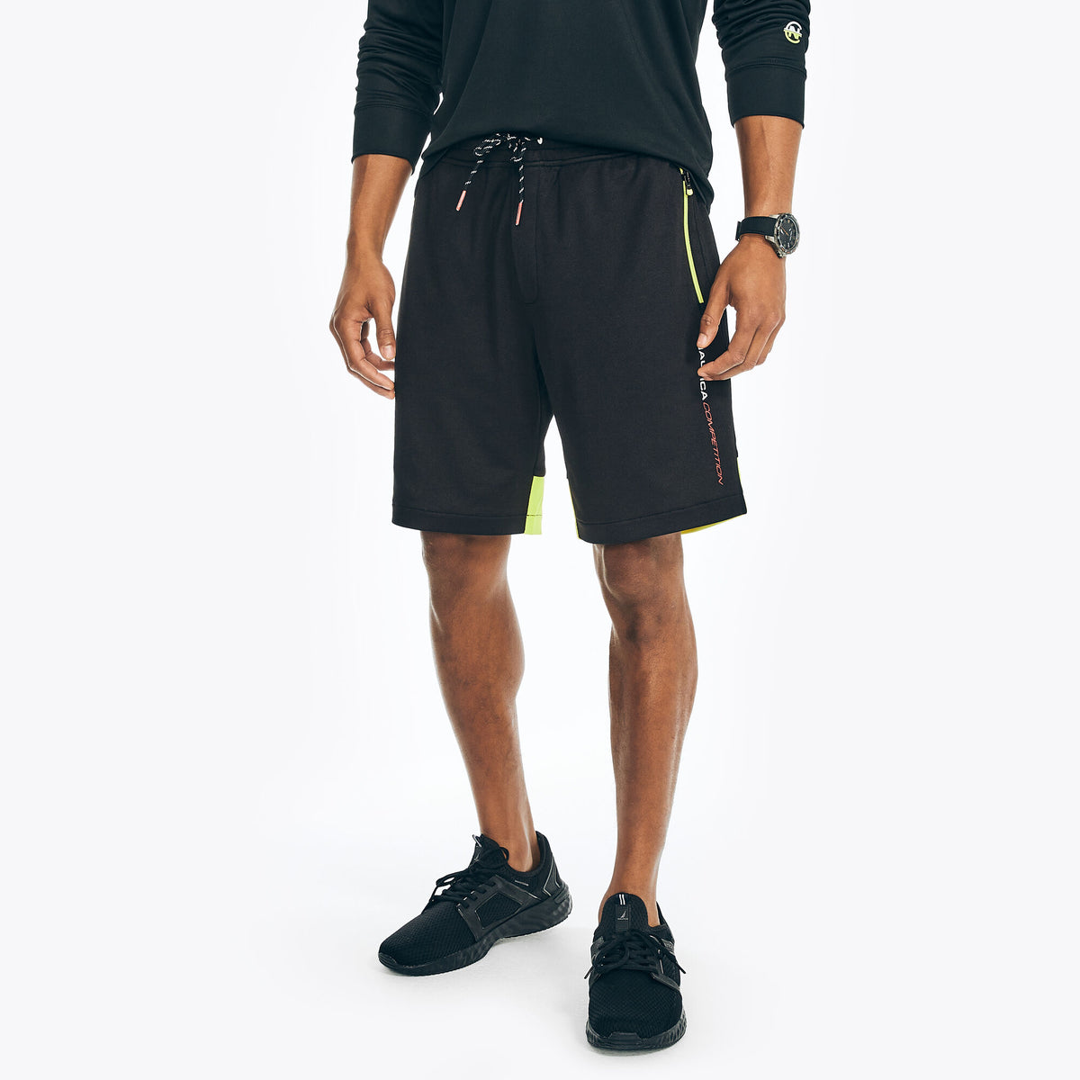 Nautica Men's Competition Sustainably Crafted 9" Colorblock Short True Black