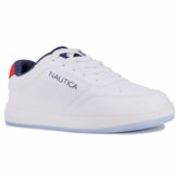 Nautica Boys' Logo Lace-Up Sneaker White