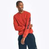 Nautica Men's Logo Crewneck Sweatshirt Nautica Red