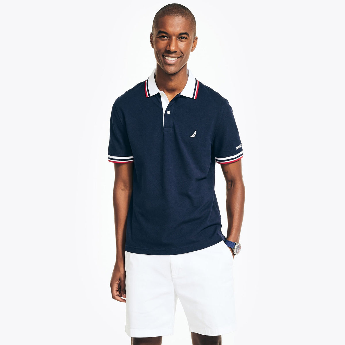 Nautica Men's Classic Fit Solid Polo Navy
