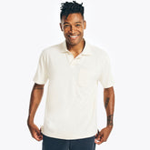Nautica Men's Sustainably Crafted Relaxed Fit Polo Natural
