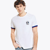 Nautica Men's Rugby Crewneck T-Shirt Bright White