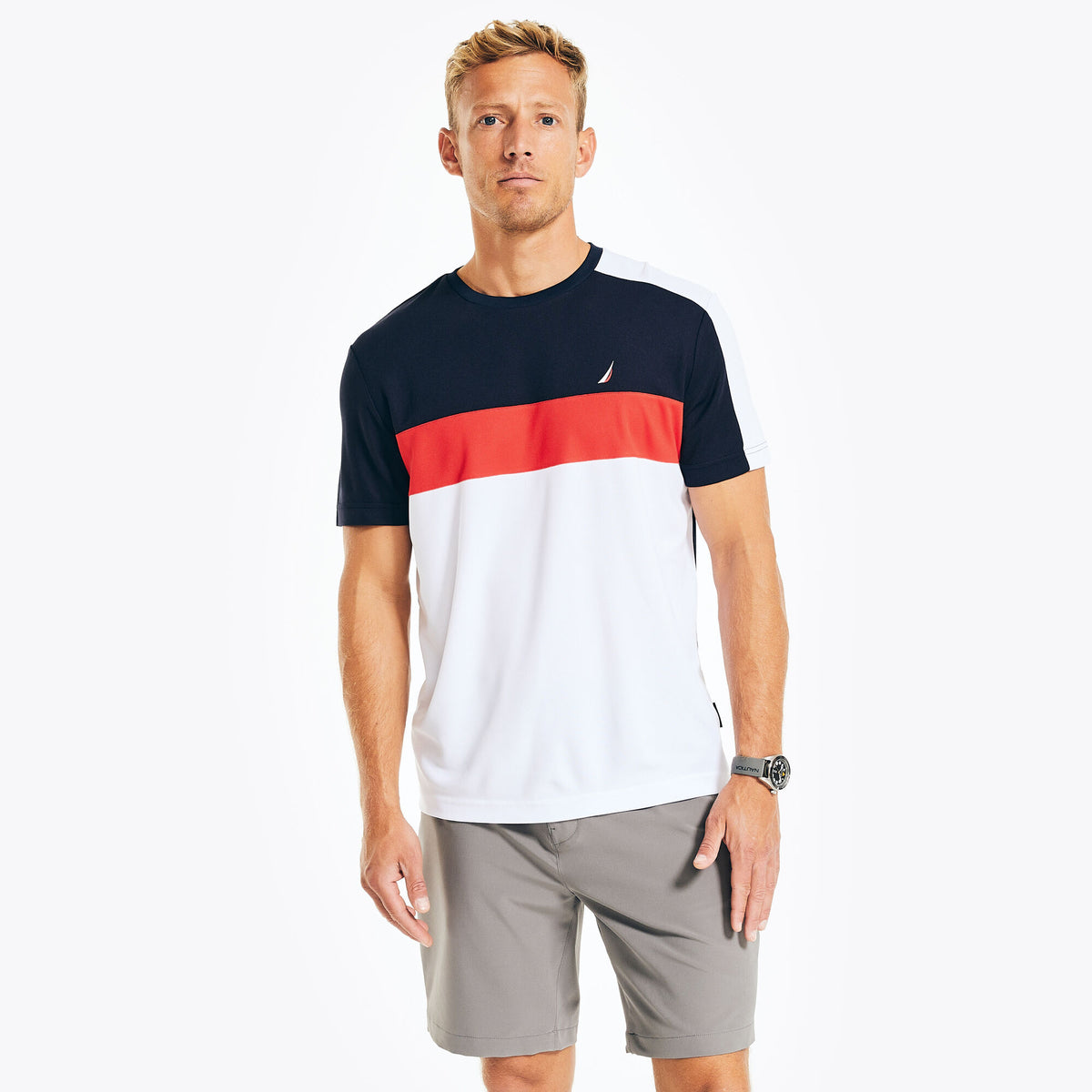 Nautica Men's Navtech Sustainably Crafted T-Shirt Navy