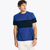 Nautica Men's Colorblock Crewneck T-Shirt Bright Cobalt