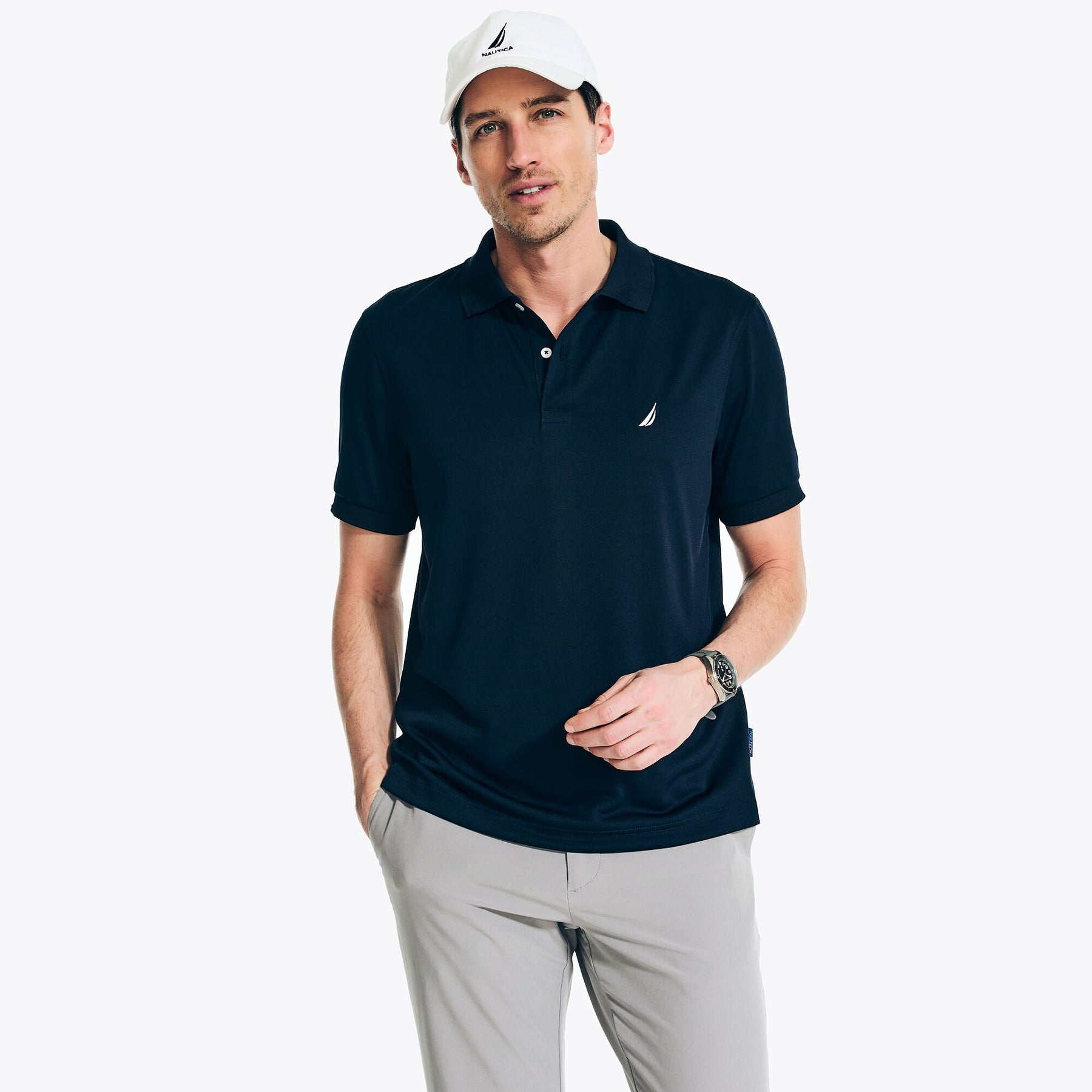 Nautica Men's Navtech Performance Polo Navy