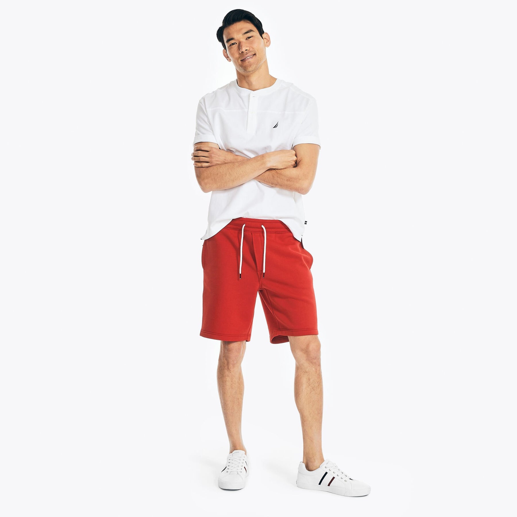 Nautica Men's 9" J-Class Fleece Short Nautica Red