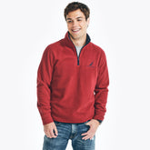 Nautica Men's Nautex Half-Zip Sweatshirt Melonberry