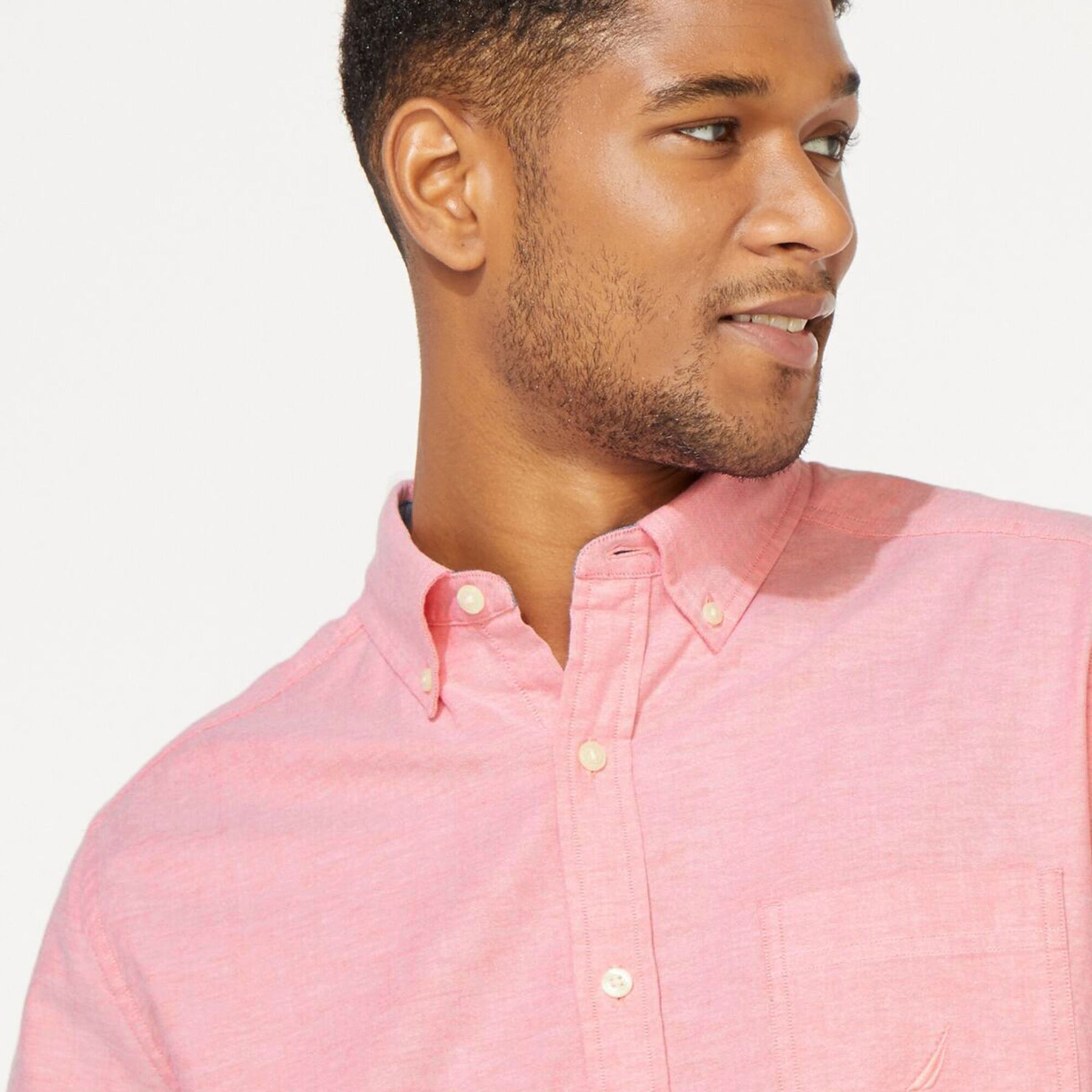 Nautica Men's Big & Tall Classic Fit Stretch Oxford Shirt Coral Dream