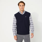 Nautica Men's Big & Tall Navtech V-Neck Sweater Vest Navy