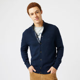 Nautica Men's Big & Tall Textured Button Cardigan Navy
