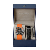 Nautica Sport Ring Watch Box Set - Orange Multi