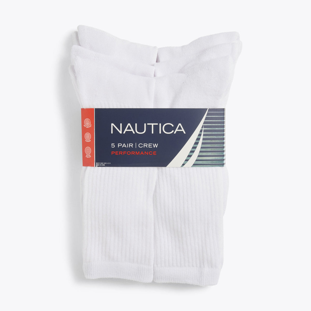 Nautica Men's Athletic Crew Socks Dove