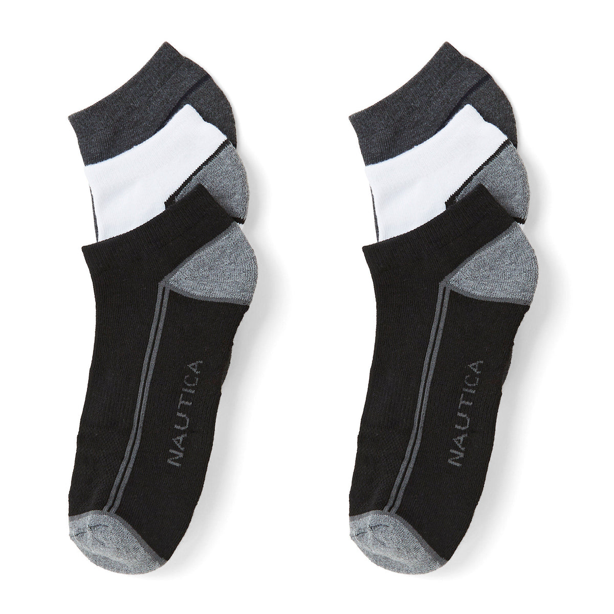 Nautica Men's Athletic Low Cut Socks True Quarry