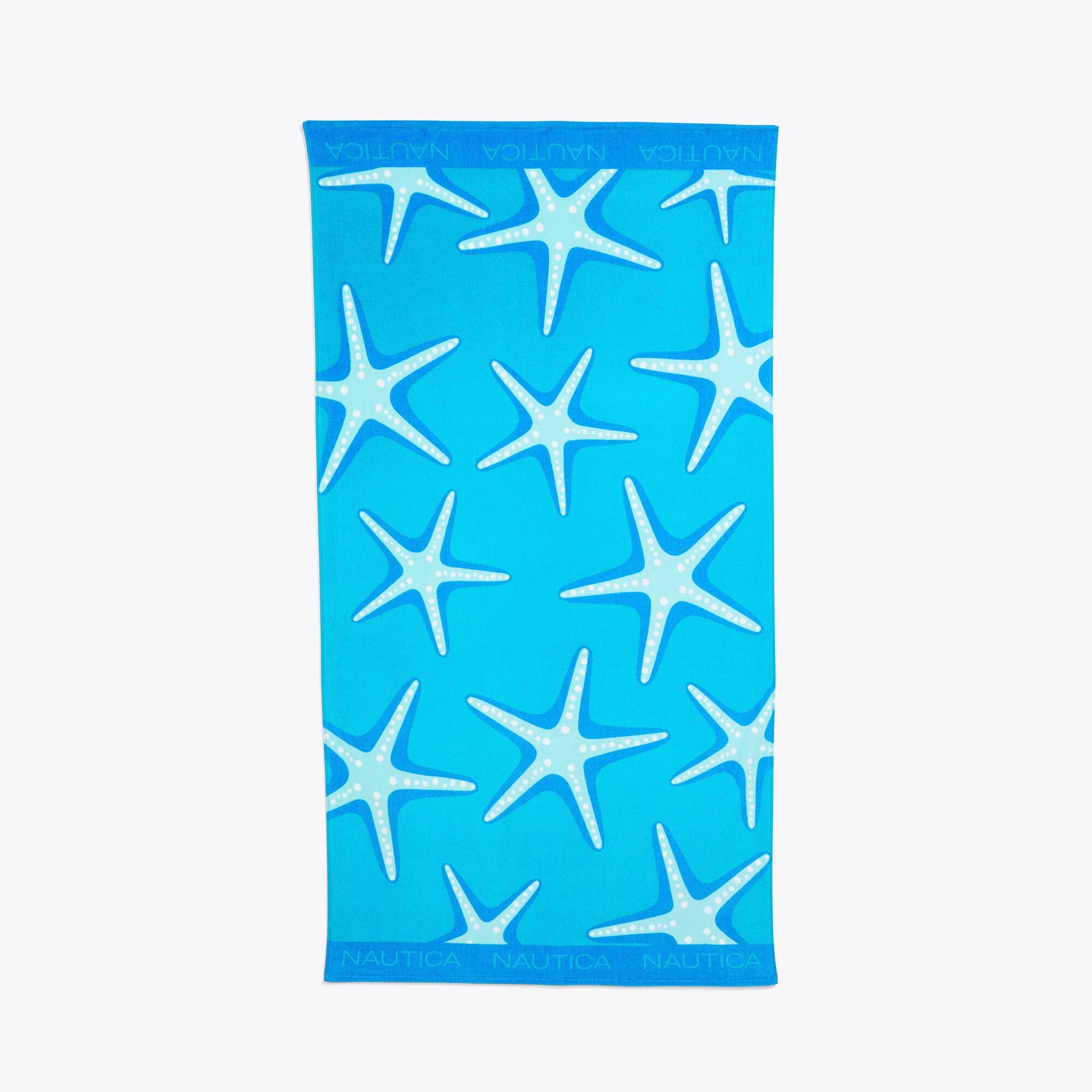 Nautica Men's Starfish Print Beach Towel Azure Blue